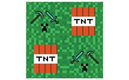 Papierové obrúsky Minecraft - 33x33 cm, 20 ks