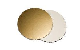 Cake board golden circle 22 cm