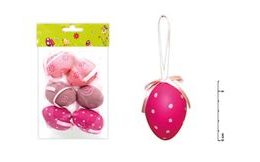vajíčka plast 6cm/6ks mix S150067/R 2221122