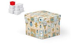 krabice dárková vánoční C-V001-C 12x12x10cm 5370695