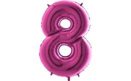 Balloon foil numerals pink - Pink 115 cm - 8