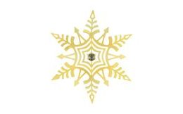 vločka zlatá závěs vánoční plech. 8cm 1805B-129.10/001 8885955