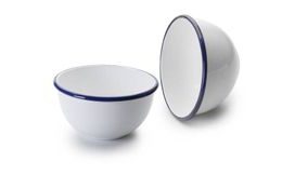 Smaltová miska MODROBÍLÁ O 16 cm