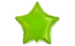Balón foliový 45 cm Hvězda zelená limetka