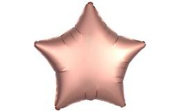 Balón foliový 45 cm Hvězda růžovo zlatá - Rose gold