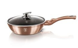 Pánev hluboká s mramorovým povrchem a poklicí 24 cm Rosegold Metallic Line