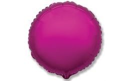 Foil Balloon 45 cm Round Metallic Dark Pink (Fuchsia)