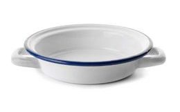 Smaltovaný kastrólik bielo-modrý 16 cm