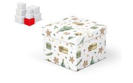 krabice dárková vánoční C-V007-D 14x14x11cm 5370942