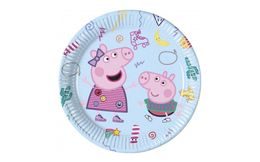 Papierové taniere prasiatko Pepa - Peppa Pig 23 cm, 8 ks