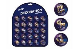 magnet dekorační kulatý 3,5cm mix č.5 - horoskopy 4200279