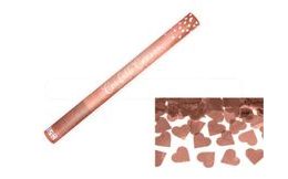 Konfety 60 cm - METALICKÉ RŮŽOVO ZLATÉ / ROSE GOLD Srdce - Svatba