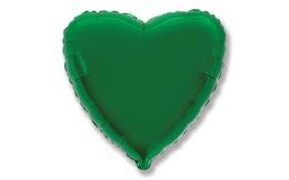 Balón foliový 45 cm Srdce zelené