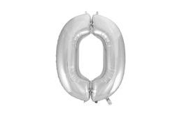 Balloon foil numerals silver- SILVER 115 cm - 0