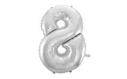 Balloon foil digits silver- SILVER 115 cm - 8