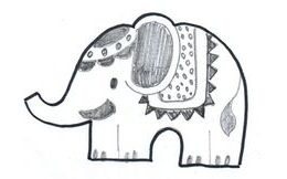 Kiszúró forma - kicsi elefánt 70 x 90 mm