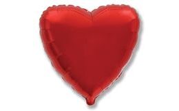 Balloon foil 45 cm Heart red