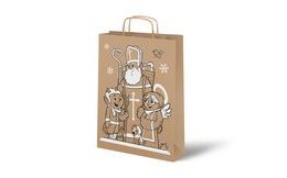 Nicholas bag brown paper with handle 22x28x10cm