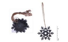 vločka závěs kov černý mat 6cm 8885450