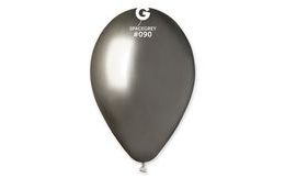 Chromed Balloon 1 PC Shiny Space Gray - Diameter 33 cm