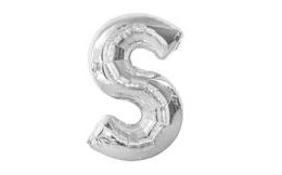 Balloon foil letter "S" 115 cm