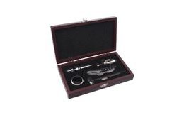 Wine set stainless steel/wood 5 pcs