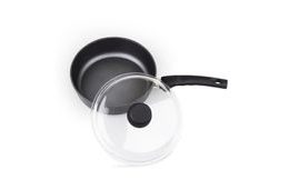 Pánev WOK s poklicí s mramorovým povrchem 28 cm Burgundy Metallic Line
