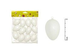 vajíčka plast 6cm/12ks bílé S32085 2221008