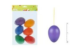 vajíčka plast 9cm/6ks mix colors S160343 2221181