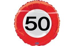 50 Traffic Sign Foil Balloon, 43 cm