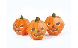 dýně na Halloween 3 kusy, skládanka z kartonu 1120008
