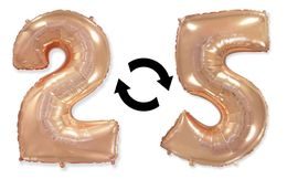 Balloon foil numerals rose gold - Rose Gold 115 cm - 2 or 5