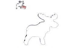 Stainless Steel Gingerbread Reindeer Cookie Cutter