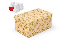 krabice dárková vánoční B-V001-G 28x18x14cm 5370683