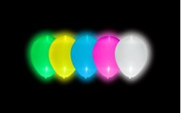 Balloons with LED light - 5 pcs mix of colours