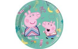 Papírové talíře prasátko Pepa - Peppa Pig - 20 cm, 8 ks