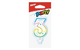 dortová svíčka č. 3 duhová 8800056