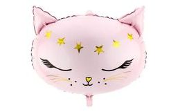 Balloon foil cat 48 x 36cm - pink