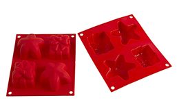 Silicone moulds on a sheet Christmas