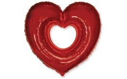 Balloon foil heart red 90 cm