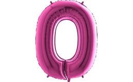 Balón foliový číslice růžová - Pink 115 cm - 0