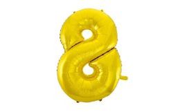 Balón foliový číslice zlatá - Gold 115 cm - 8