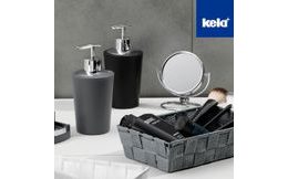 Soap dispenser POSIDON poly, black KELA KL-20252