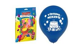 balónek nafukovací standard 23cm Všechno nejlepší mix 8000129
