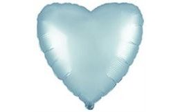 Balón foliový 45 cm Srdce PASTELOVÉ MODRÉ