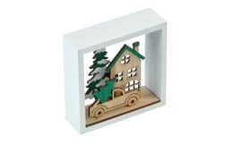 domeček 3D dřevo 9,5x9,5x3,5cm 8886101