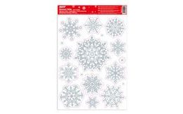 samolepky na dárky vánoční stříbrné 200x300mm/10ks 8885996