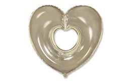 Foil balloon Heart silver 90 cm