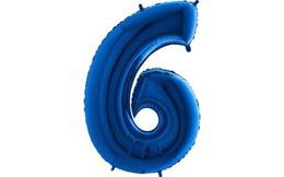 Balloon foil numerals BLUE - BLUE 115 cm - 6