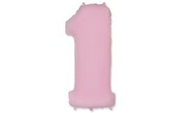 Light Pink Foil Number Balloon 115 cm - 1